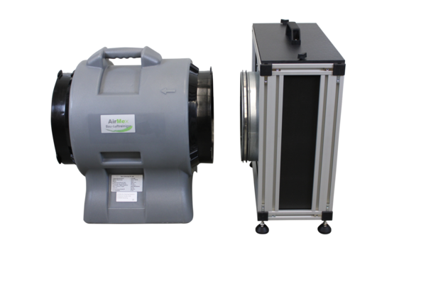 Set: Bau-Luftreiniger / Industrie-Luftreiniger BL 400 + Filterbox 3 (Gase-/Gerüche-Filterpaket)